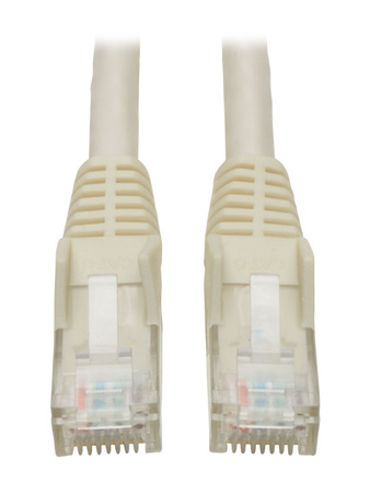 Tripp Lite TRL-N201-003-WE 3 ft. Cat6 Gigabit Snagless Molded Patch Cable with RJ45 Male-Male, White