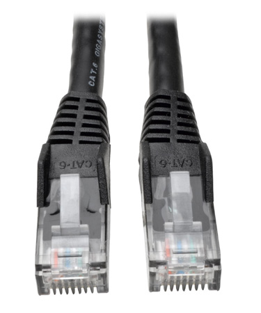 Tripp Lite TRL-N201007BK50B 7 ft. Cat6 Gigabit Snagless Molded Patch Cable with RJ45 Male-Male, Black - 50 Piece
