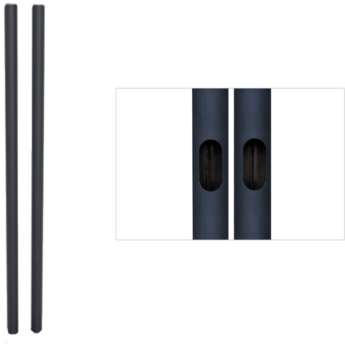 PMTS-T72B 72 in. Premier Mounts Pair of Replacement Poles for Flat Panel Display, Black
