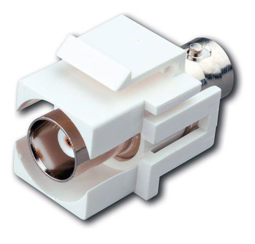 VCO-820409 Keystone Insert BNC Jack to BNC Jack, White