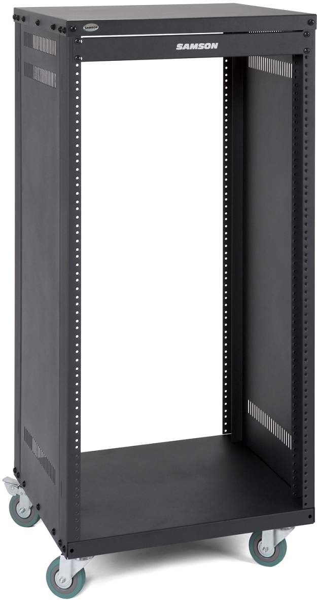 18 in. 21-Space Universal Equipment Rack with Casters