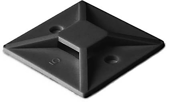 MB3A-OW-100 0.75 x 0.75 in. Black Tie Mount - Pack of 100