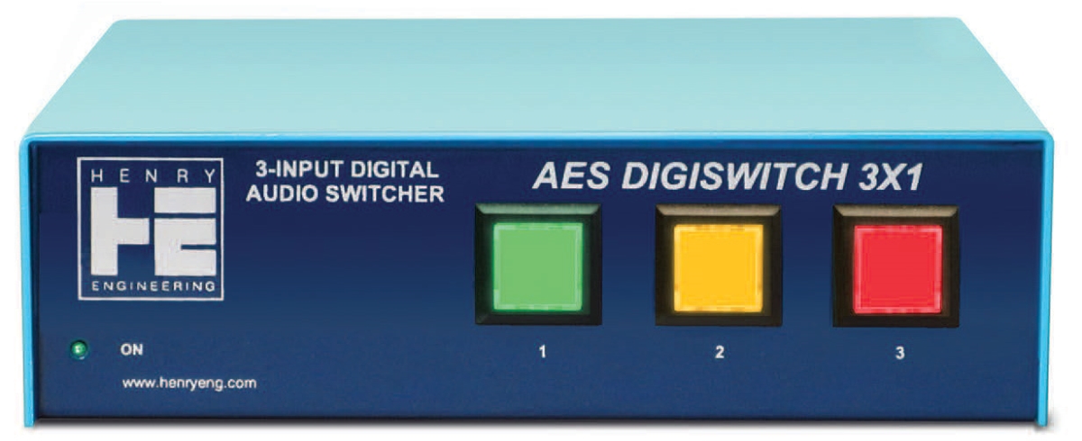 Picture of Henry Engineering HE-AESDIGISW3X1 3 x 1 3-Input AES Digital Audio Switcher