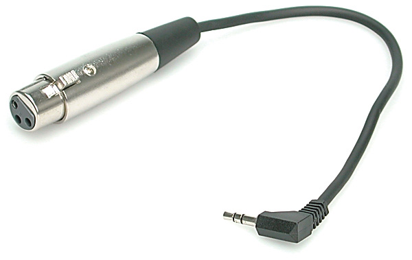 Hosa Technology XVM-101 3.5 mm Mini to XLR Female Right Angle Stereo - 1 ft.