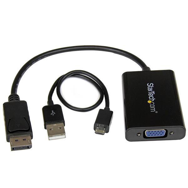 ST-DP2VGAA Displayport to VGA Video Adapter with Audio, Black