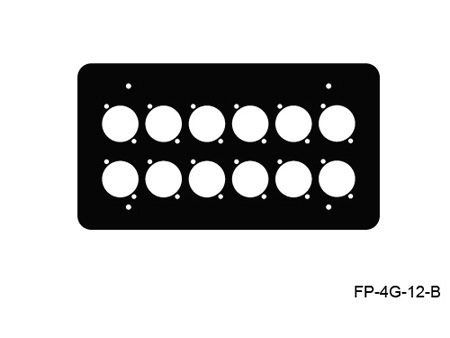 MYS-FP-4G-12-B Black Wall Panel - 12 Each Neutrik D
