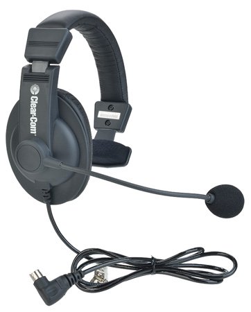 Picture of Clear-Com CLCM-CC-15-MD4 Single-Ear & Noise-Cancelling Headset with Mini DIN Connector for DX Series Wireless Intercom