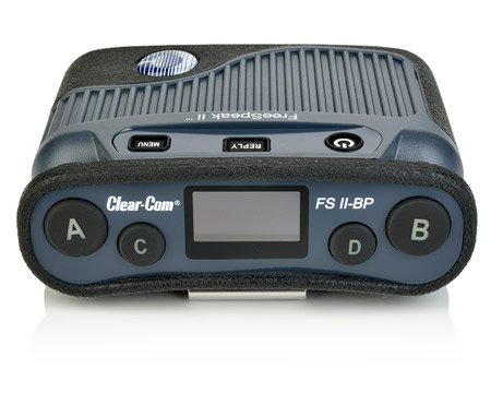 Picture of Clear-Com CLCM-FSIIBP19X4U FreeSpeak II 1.9 GHz Digital Wireless Belt Pack with Li-Ion Battery