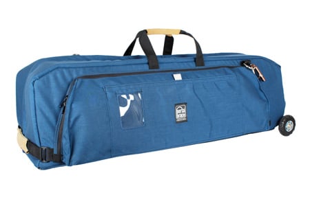 Portabrace PBR-WCS-3OR Large Case with Wheels for Carrying C-Stands & Accessories, Blue