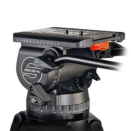 Picture of Sachtler SACH-VID-60P-EFP Video 60 Plus EFP 150 mm 9 Plus 9 Drag Touch & Go Plate 35 2 Telescopic Pan Bars