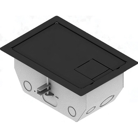-RFL45D1GSLBK 4.5 in. Back Box with 2-1 Gang Plate - Black Trim