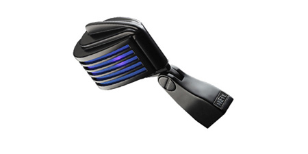 HEIL-FIN-BKBU Microphone with Black Body & Blue LEDs Driven From Phantom Power -  Heil Sound