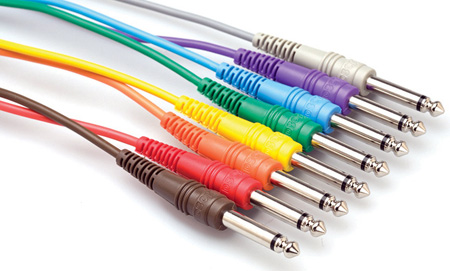 Hosa Technology CFP-845 0.25 in. x 1.5 ft. TS 8-Cable Patch Cord Pack