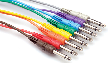 Hosa Technology CFP-890 0.25 in. x 3 ft. TS 8-Cable Patch Cord Pack