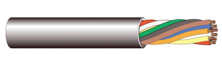 WP-270-1000 6 Conductor 22 AWG Bare CMR, Gray - 1000 ft.