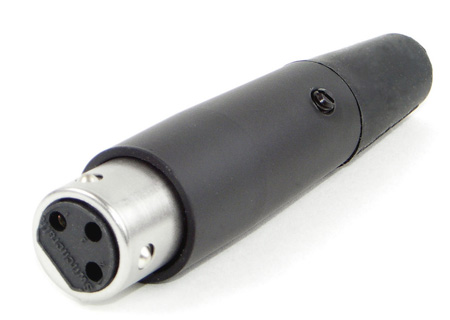 A3FBAUX A Series 3 Pin XLR Female Cable Mount, Gold Pins - Black