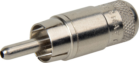 SW3502L 2-Conductor Shielded RCA Male Straight Plug with Large Hole