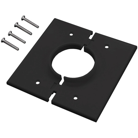 MID-2GSPBK Double Gang Black Split-Port Cable Pass Through Plate