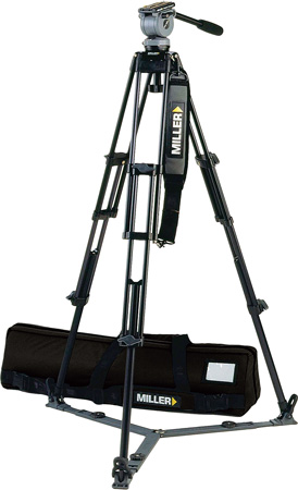 Picture of Miller Camera Support MIL-848 DS-20 2-Stage Aluminum Tripod System - Ground Spreader