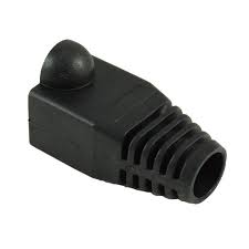 PLAT-105093 7 mm RJ45 Boots Plug Cover - Black, 100 Piece per Bag
