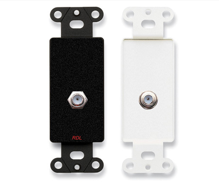 RDL-DB-F Double Type F Jack on Decora Wall Plate