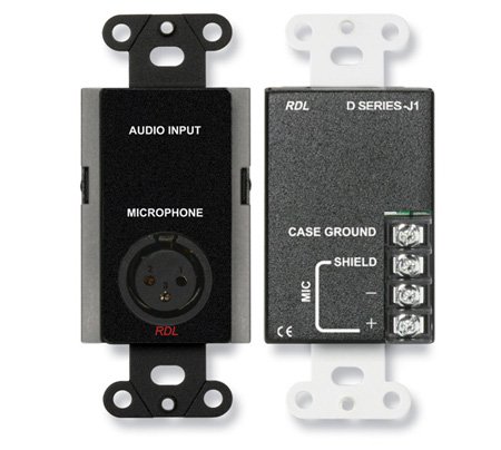 Microphone Input Wall Plate Assembly