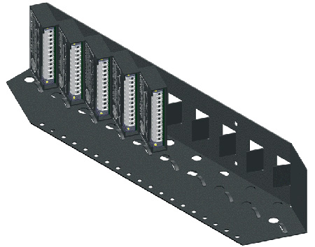 SR-10 19 in. Stick-On Series Mounting Rack - 10 Modules