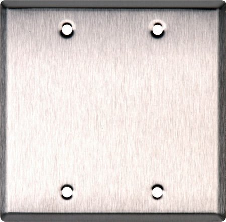 WP2-PLAS-WHITE Le x an Double Gang Wall Plate Blank - White
