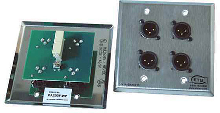 Picture of Energy Transformation Systems ETS-PA202MWP InstaSnake Wall Plate - Receive 4 M XLR to 110 Punch Down