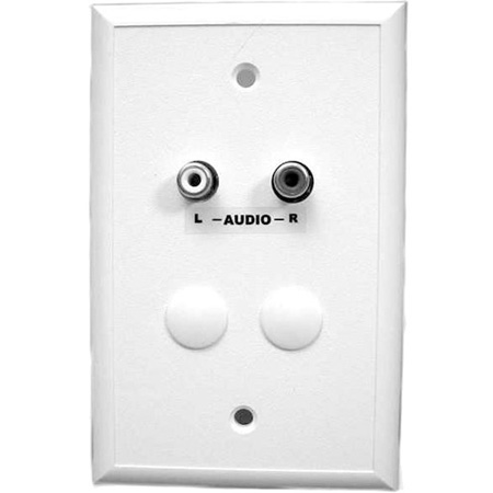 Picture of Energy Transformation Systems ETS-PA807WPWE Cat5 Wall Plate with Dual RCA Audio, White