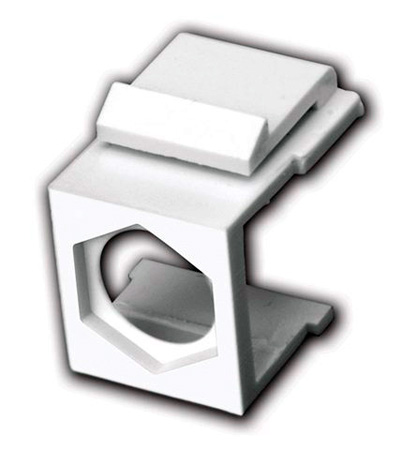 VCO-820440 Hex Hole Blank Keystone Insert, White - Pack of 5