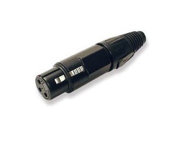 WW-WI3F-BK-11 Black Female Inline XLR Connector, Numbered 11