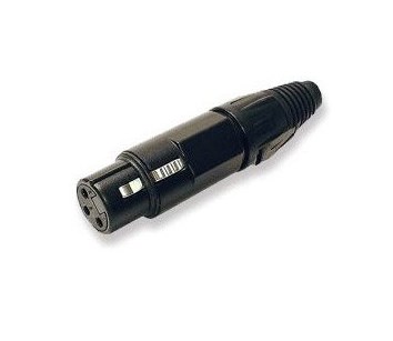 WW-WI3F-BK-13 Black Female Inline XLR Connector, Numbered 13