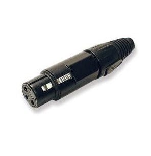 WW-WI3F-BK-19 Black Female Inline XLR Connector, Numbered 19