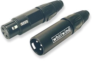 WW-WI3F-BK-25 Black Female Inline XLR Connector, Numbered 25