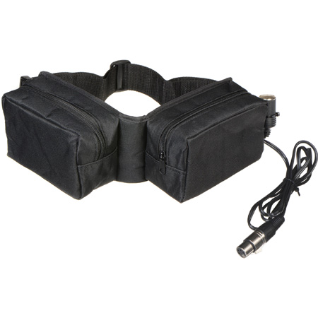 Picture of Bescor Video Accessories BES-PRB-12XLRNC 12v 12A 2 Pouch Battery Belt with 4-Pin XLR&#44; No Charger