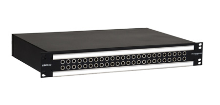 BIT-B48DC-FNPIH 2 x 24 in. M2OU12L 1.5 RU Mono Spaced Patchbay - Black