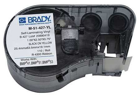BDY-M-51-427-YL BMP51, BMP53 & BMP41 Label Maker Cartridge -  Brady ID
