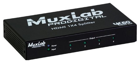 Picture of MuxLab MUX-500426 1 x 4 in. 4K60 Ultra HD HDMI Splitter