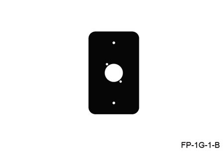 MYS-FP-1G-1-B 1 Gang Wall Panel 1 Each Neutrik D - Black