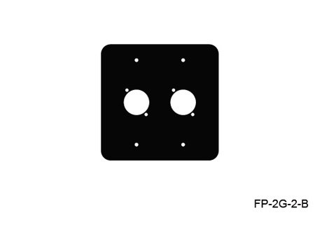 MYS-FP-2G-2-B 2 Gang Wall Panel 2 Each Neutrik D - Black