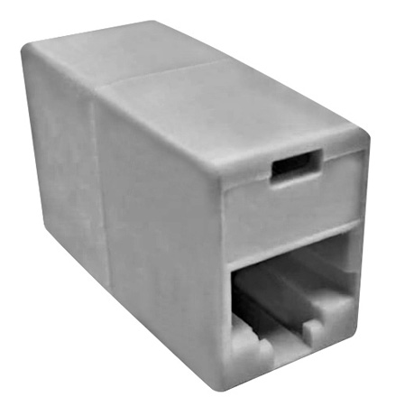 PLAT-106211C In-Line Coupler RJ45 Cate 5e, Light Almond - 2 Per Pack