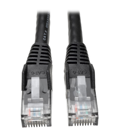 Tripp Lite TRL-N201005BK50B 5 ft. Cat6 Gigabit Snagless Molded Patch Cable RJ45 Male to Male, Black - 50 Piece