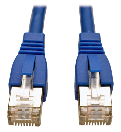 Tripp Lite TRL-N262-014-BE 14-ft. Augmented Cat6-Cat6A Shielded Snagless 10G Certified RJ45 Male to Male Patch Cable, Blue