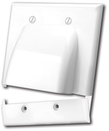 TN-120627 Dual Gang Bulk Cable Wall Plates - White