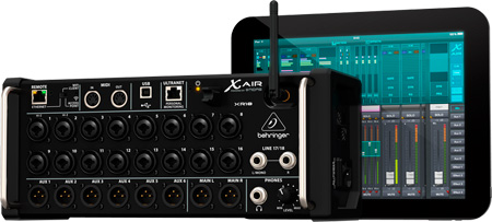 BEH-XR18 X Air 18-Channel 12-Bus Rackmount Digital Mixer for iPad & Android Tablets