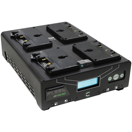 Picture of Core SWX CSW-FLEET-Q4MAI Four Position 3-Stud Gold Mount Fast Simultaneous Li-Ion Charger with Voltbridge Bluetooth Technology