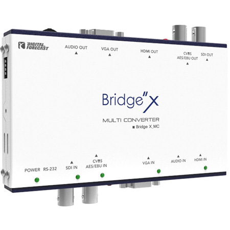 Picture of Digital Forecast DF-X-MC Bridge Multi Converter Converts Input CVBS AES & EBU SDI VGA Component Analog Audio & HDMI to Output