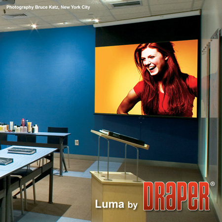 Picture of Draper DR-207112 70 x 70 in. Luma with Auto Return Matt White XT1000E Screen
