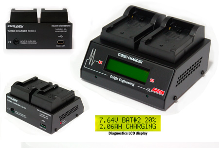 DOLG-TC200-EX-I Two-Position Battery Charger for Sony BP-U Series -  Dolgin Engineering